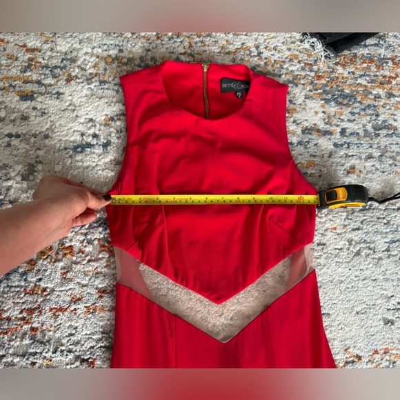 Betsy and Adam Red Sleeveless Maxi Dress, Size 2 - Picture 10 of 14